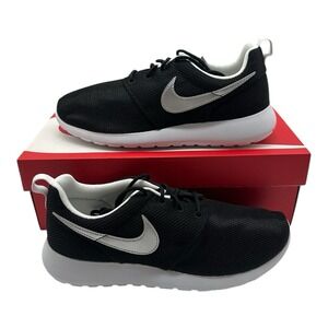 Nike Roshe One GS Shoes Youth Size 6.5 Y Black Metallic Silver White 599728-021‎